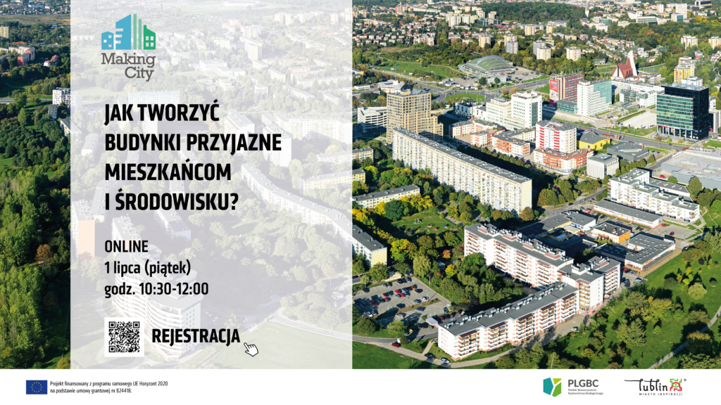 Zdjęcie przedstawia panoramę Lublina. Bloki, miejski park oraz okolice ZUS-u. 